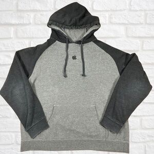 Apple Employee Hoodie – Gray & Black Minimalist (Approx. Men’s M / Women’s L)